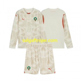 Marokko Fodboldtrøjer Målmand Børn Udebanesæt 2024 Langærmet